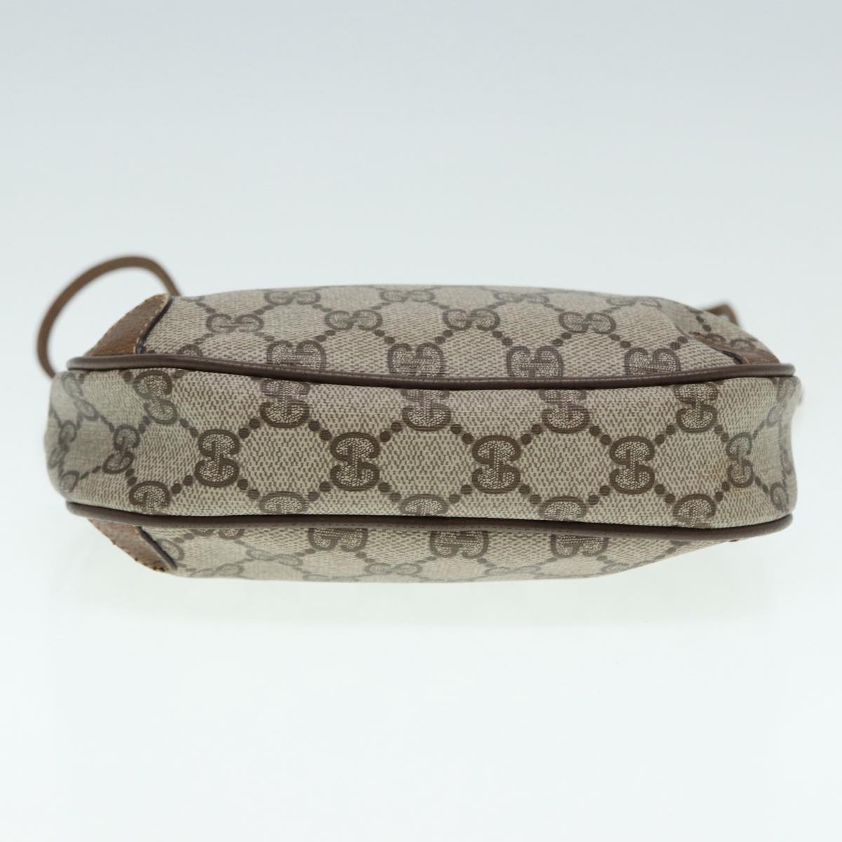 GUCCI GG Supreme Web Sherry Line Shoulder Bag PVC Beige 89 02 066 Auth 88405