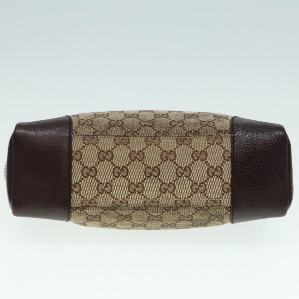 GUCCI GG Canvas Shoulder Bag Beige Silver 114273 Auth 88548
