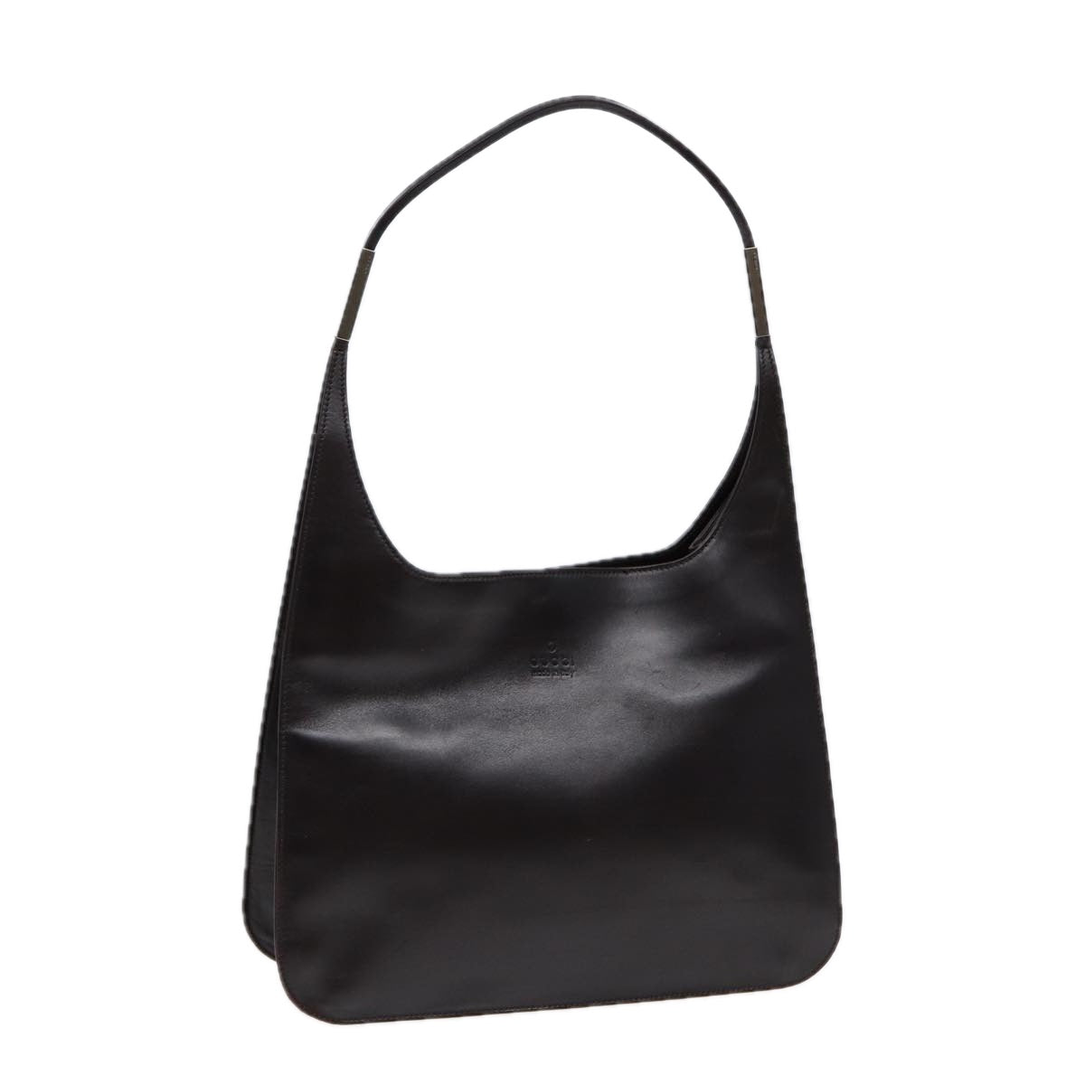 GUCCI Shoulder Bag Leather Black Silver 001 3167 Auth 88563