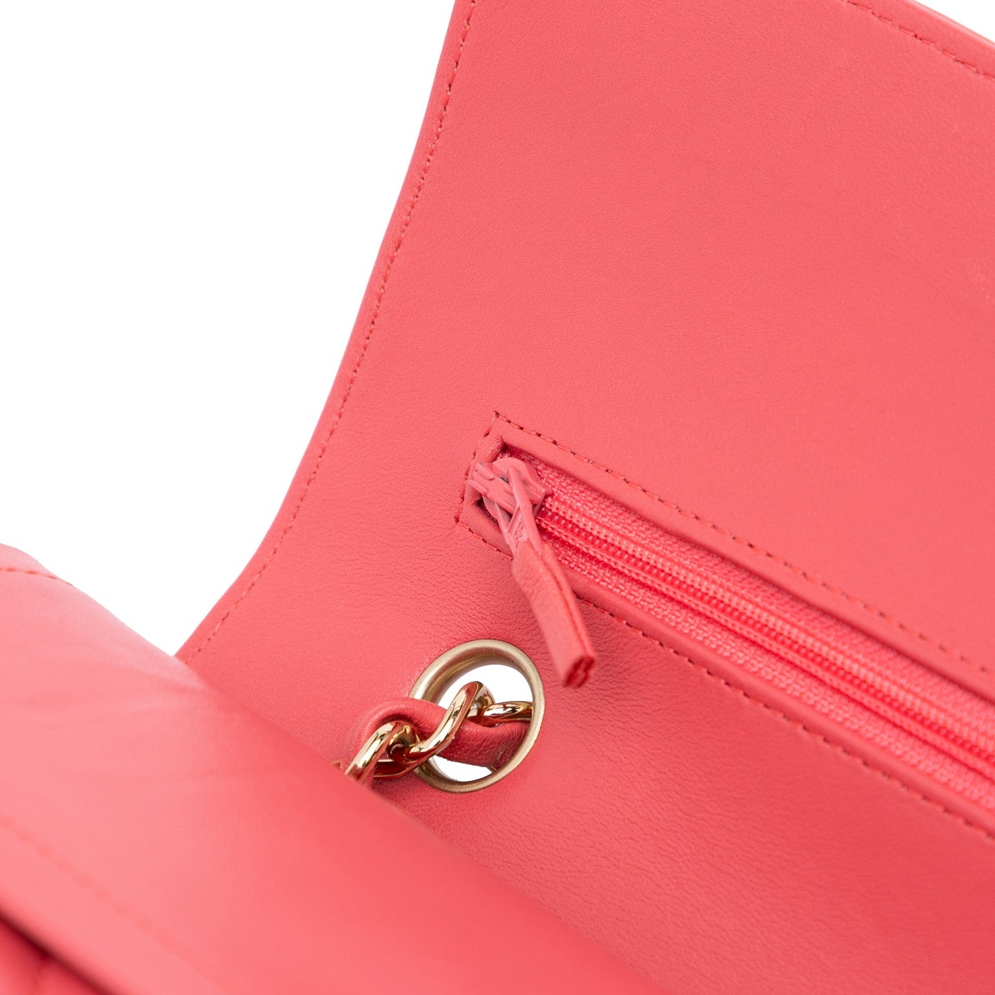 Pink Chanel Medium Classic Chevron Lambskin Double Flap Shoulder Bag