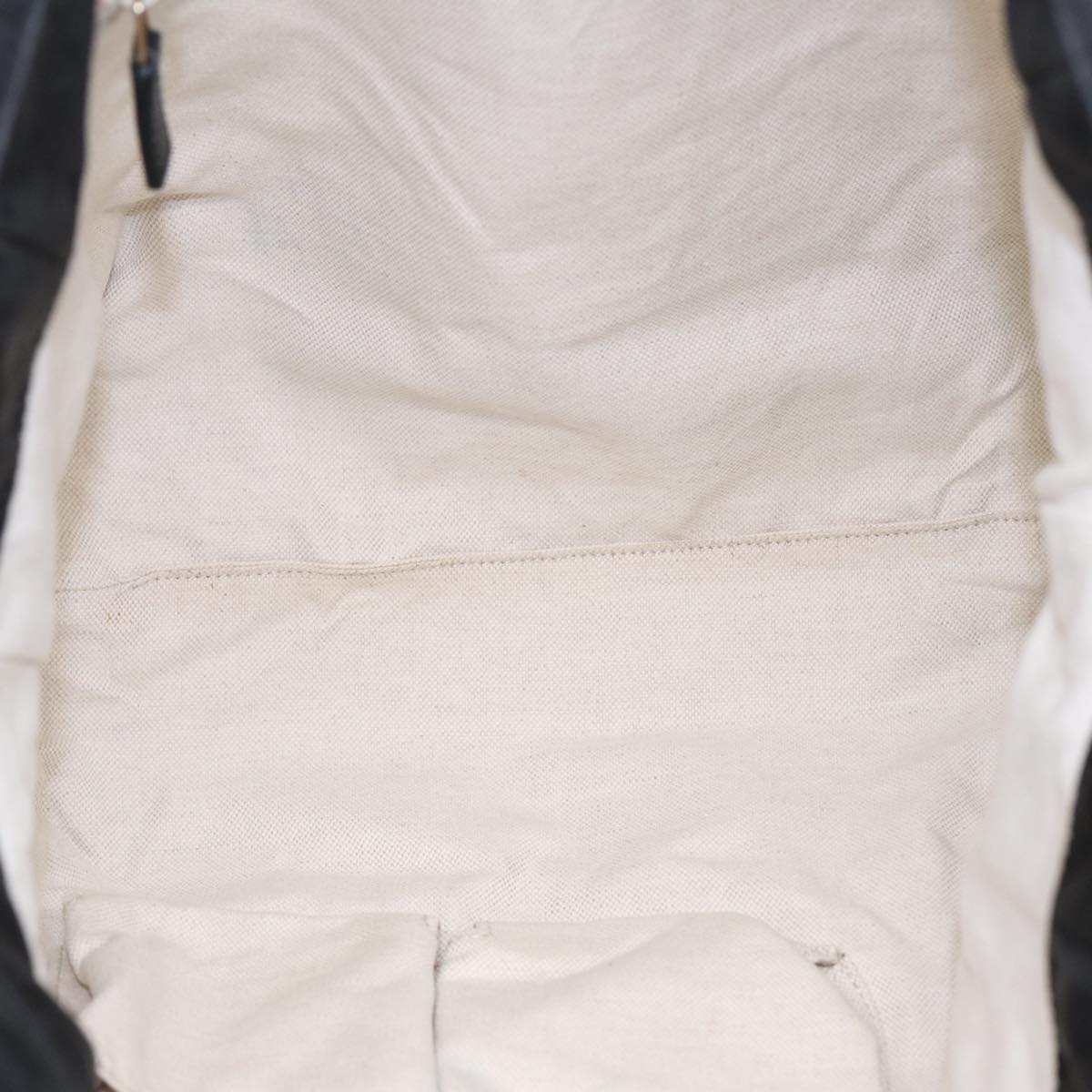 GUCCI GG Canvas Tote Bag Nylon Black Gold 282439 Auth 89135