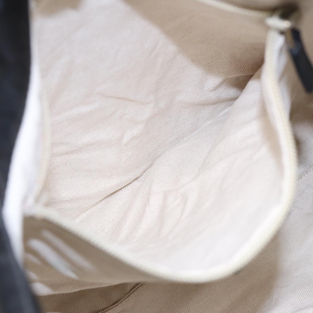 GUCCI GG Canvas Tote Bag Nylon Black Gold 282439 Auth 89135