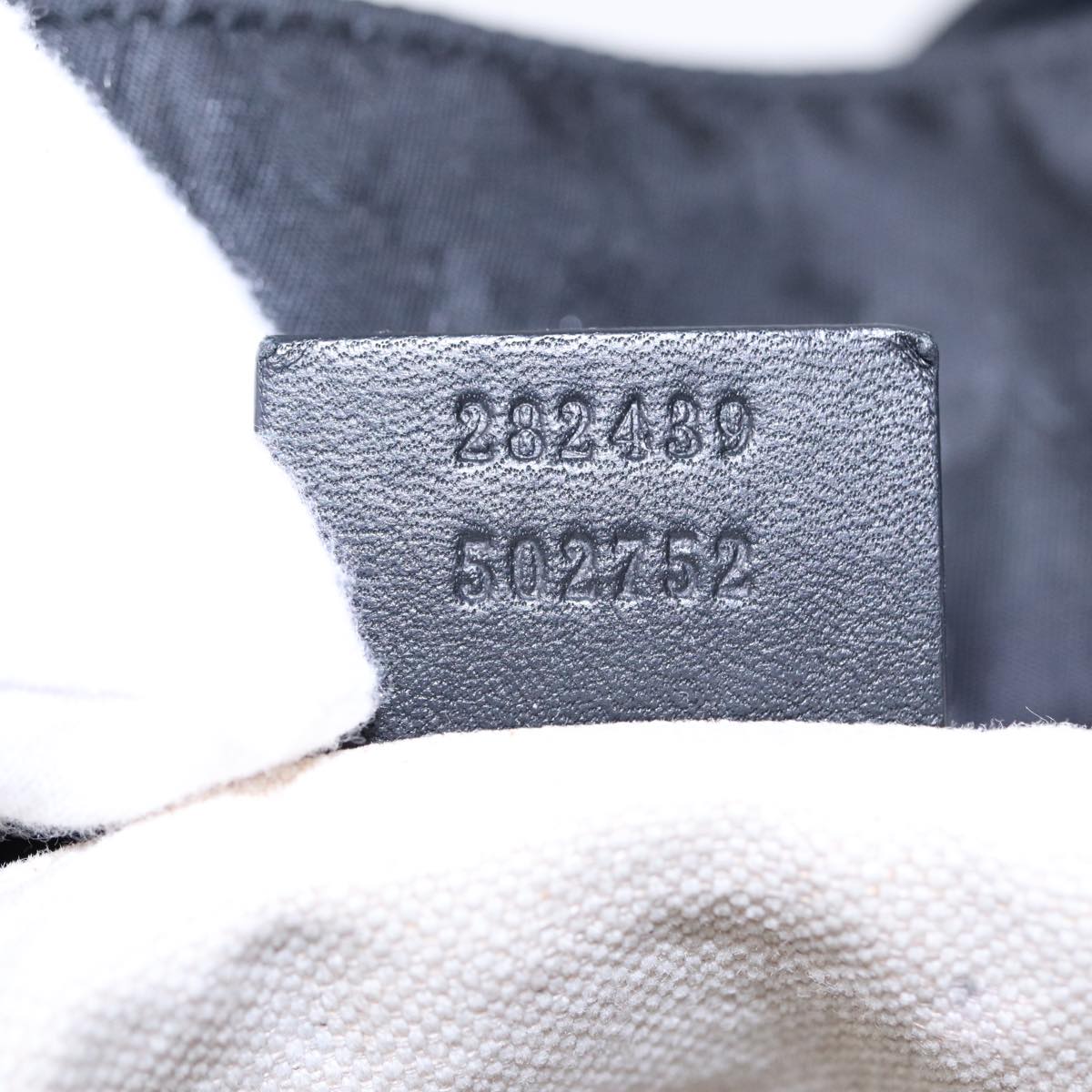 GUCCI GG Canvas Tote Bag Nylon Black Gold 282439 Auth 89135