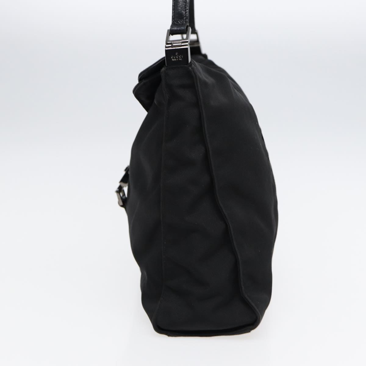 GUCCI Jackie Shoulder Bag Nylon Black Silver 001 3355 Auth 89141