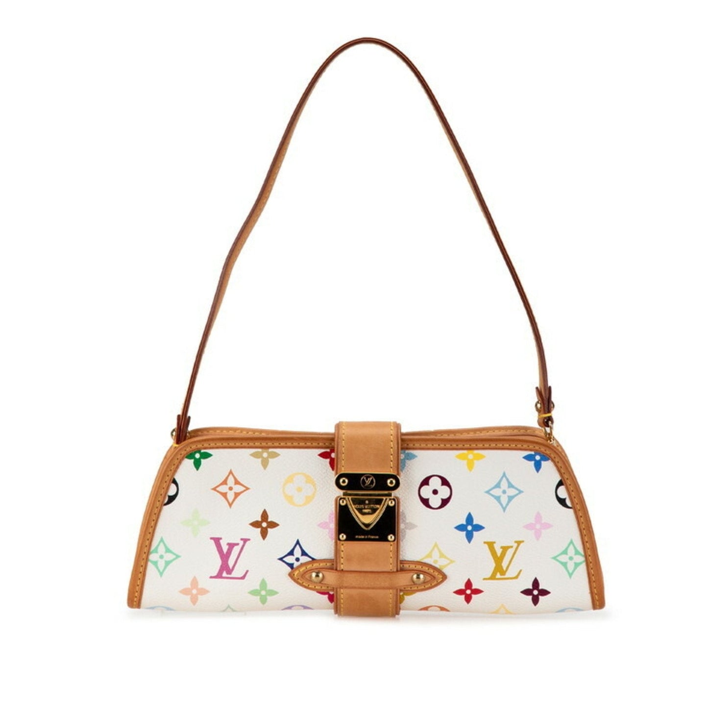 Louis Vuitton Blanc Pvc Leather Handbag Shoulder Bag