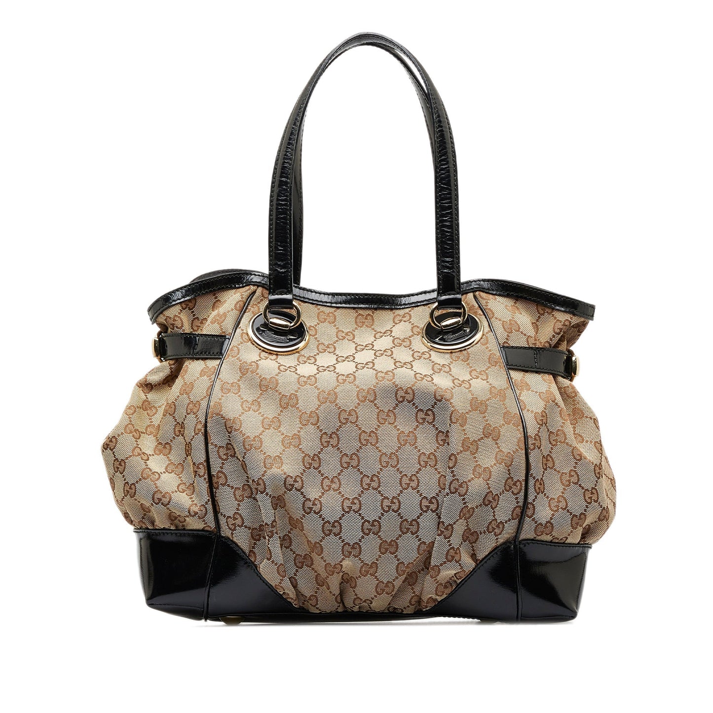 Brown Gucci GG Canvas Full Moon Tote Bag