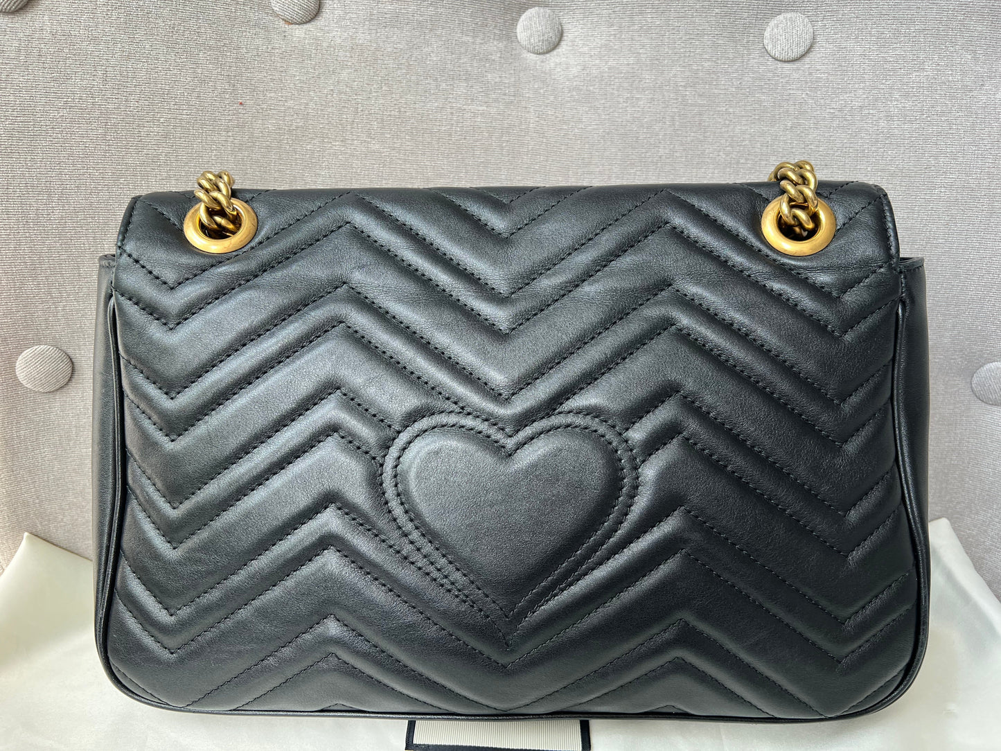 Gucci GG Black Marmont Medium Shoulder Bag