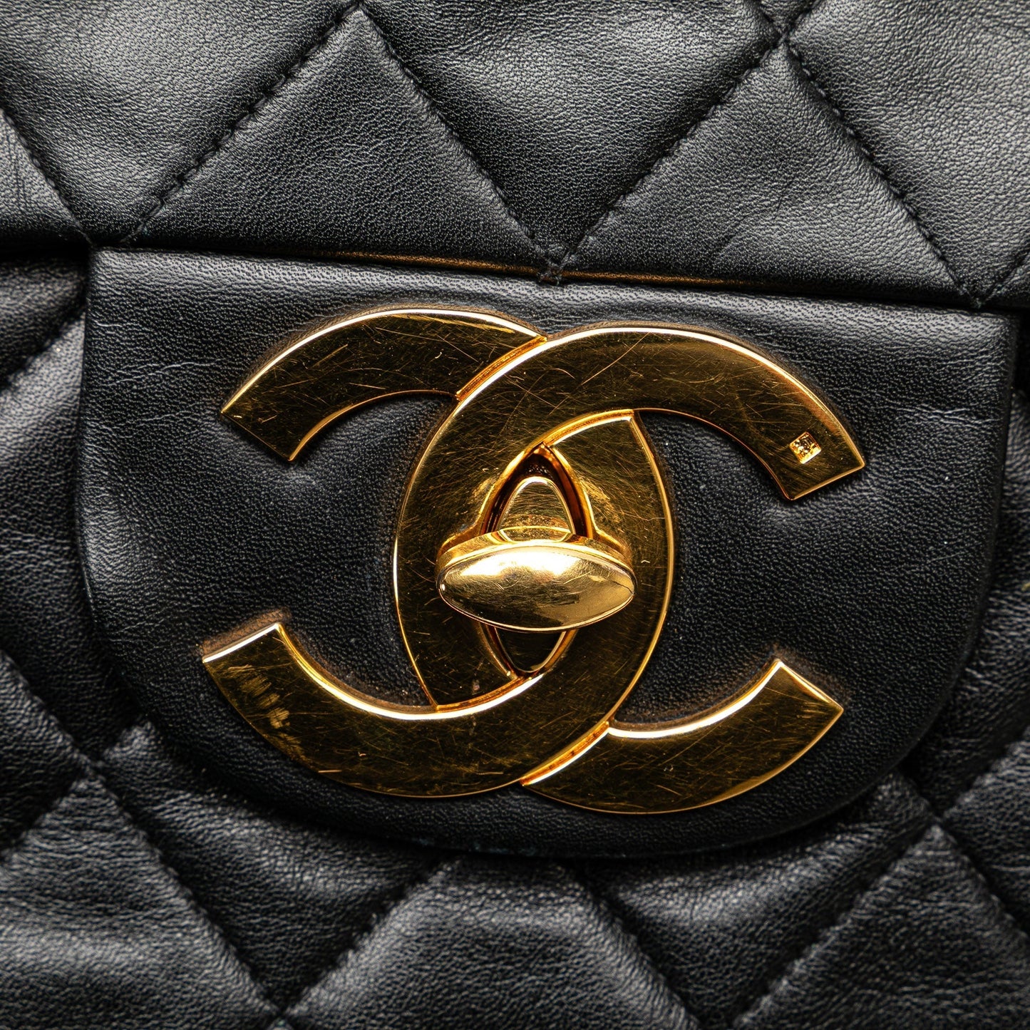 Black Chanel Maxi XL Classic Lambskin Single Flap Shoulder Bag