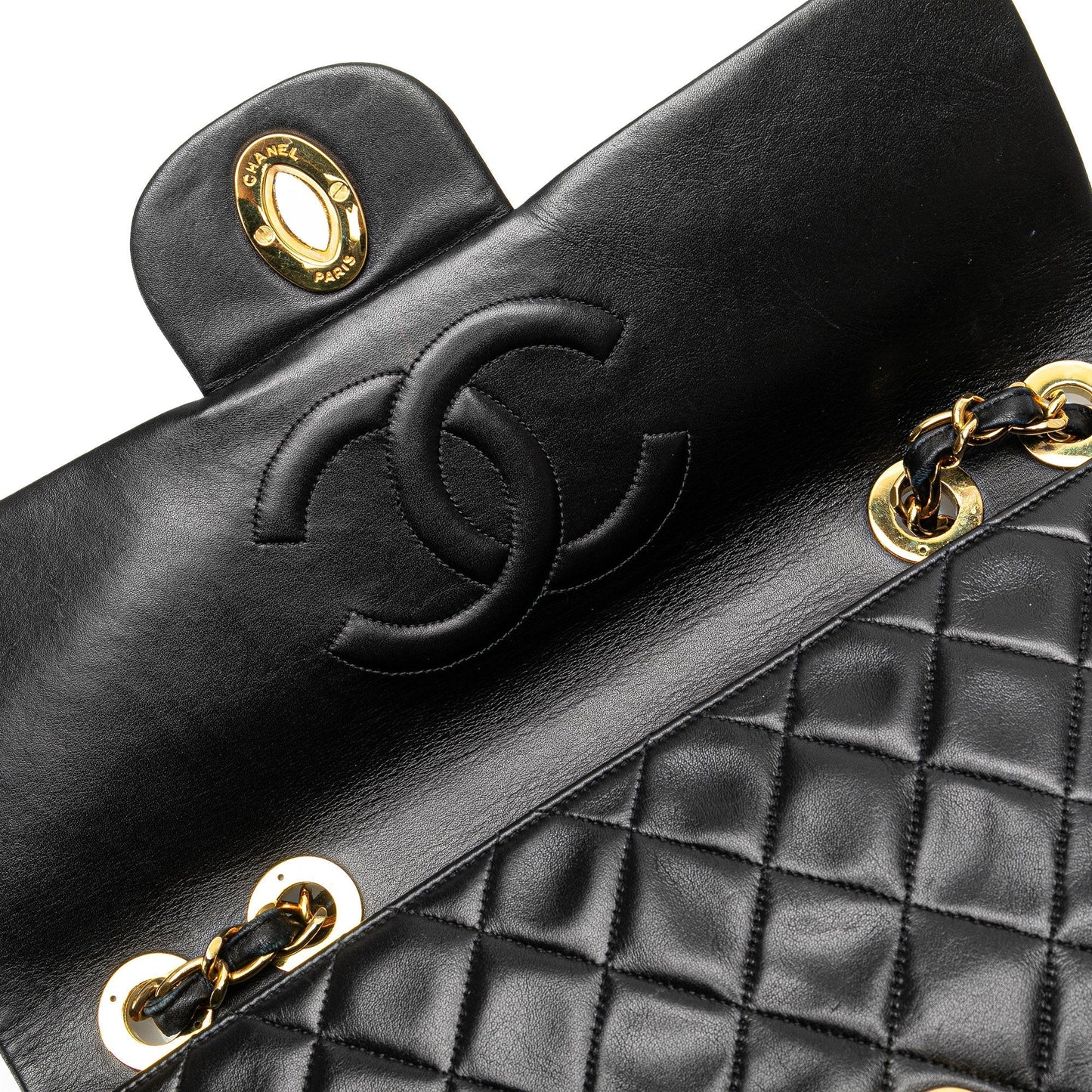 Black Chanel Maxi XL Classic Lambskin Single Flap Shoulder Bag