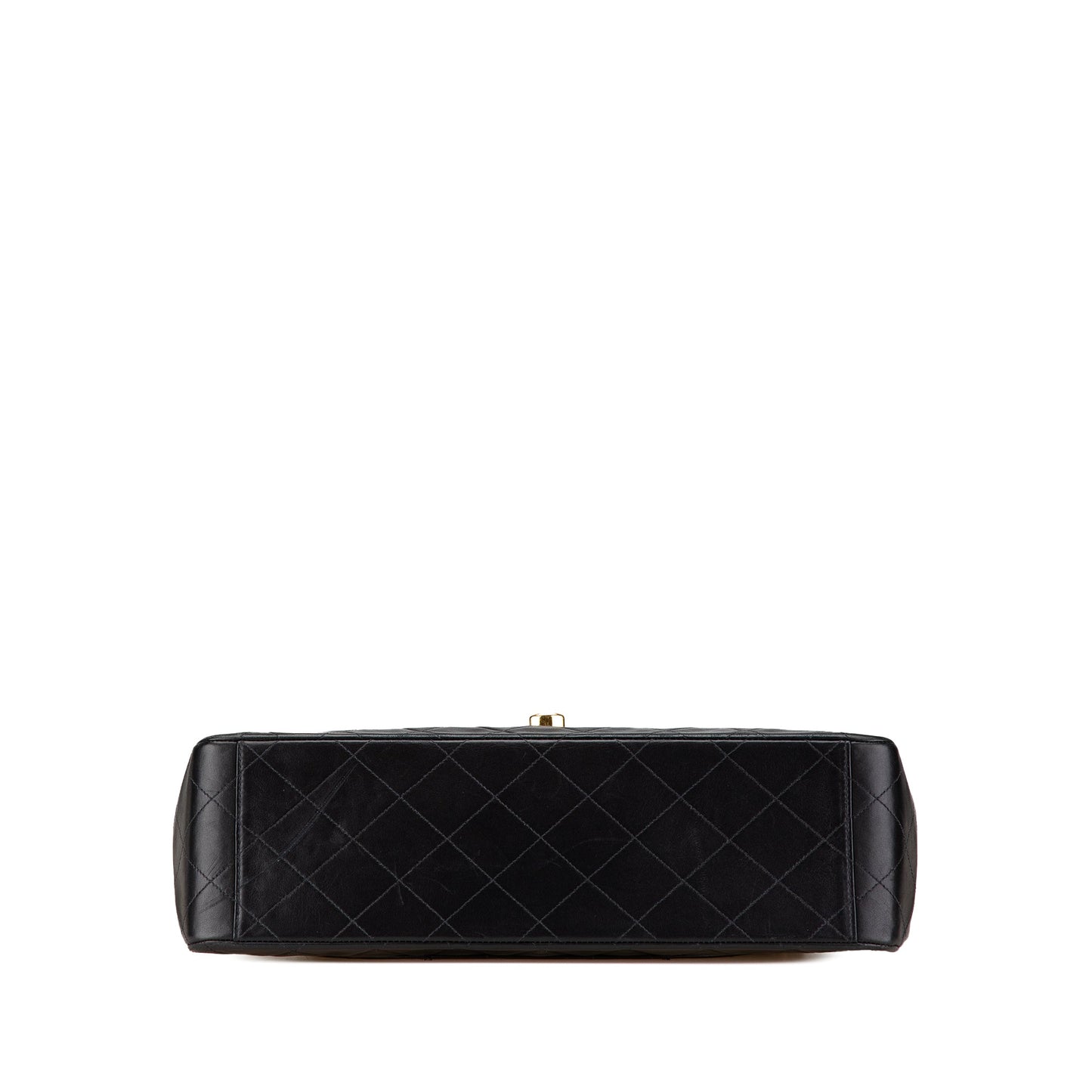 Black Chanel Maxi XL Classic Lambskin Single Flap Shoulder Bag