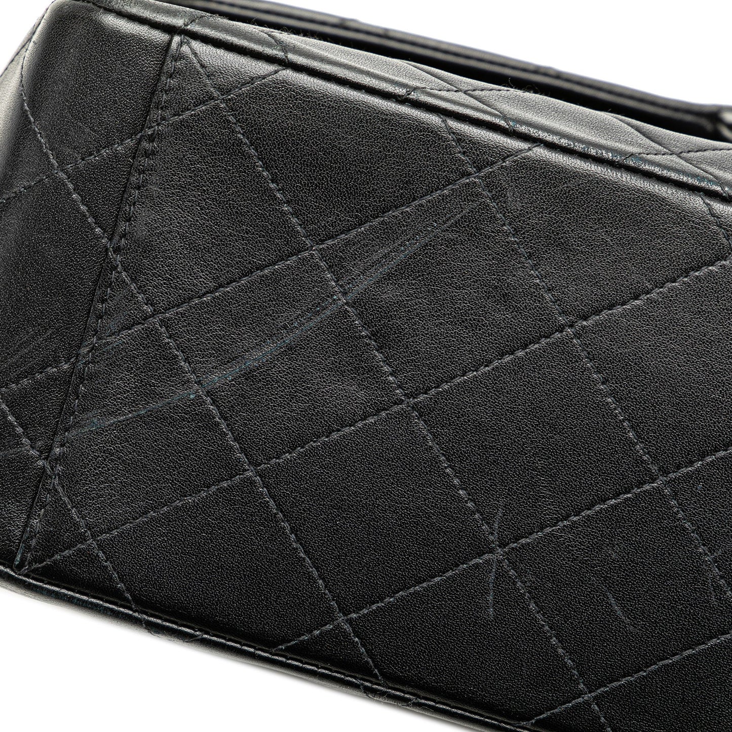Black Chanel Maxi XL Classic Lambskin Single Flap Shoulder Bag
