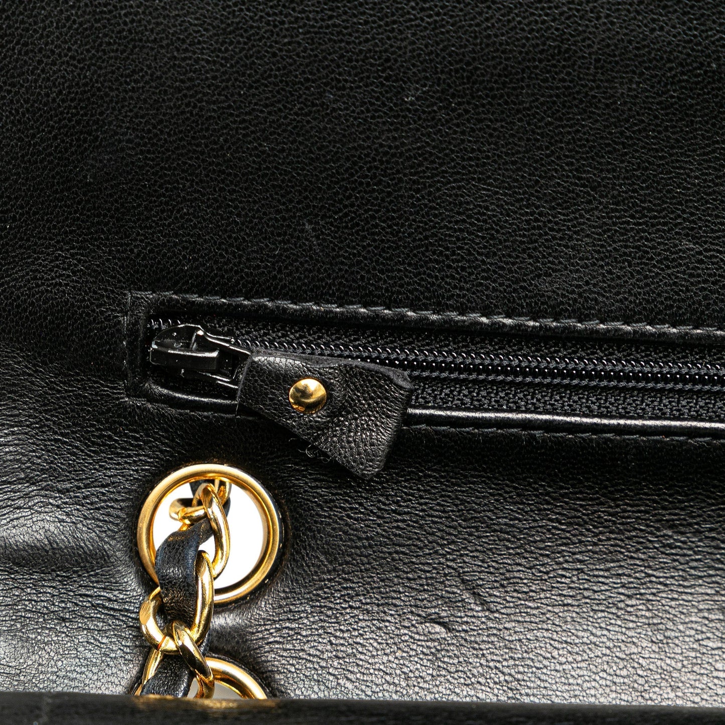 Black Chanel Small Classic Lambskin Double Flap Shoulder Bag