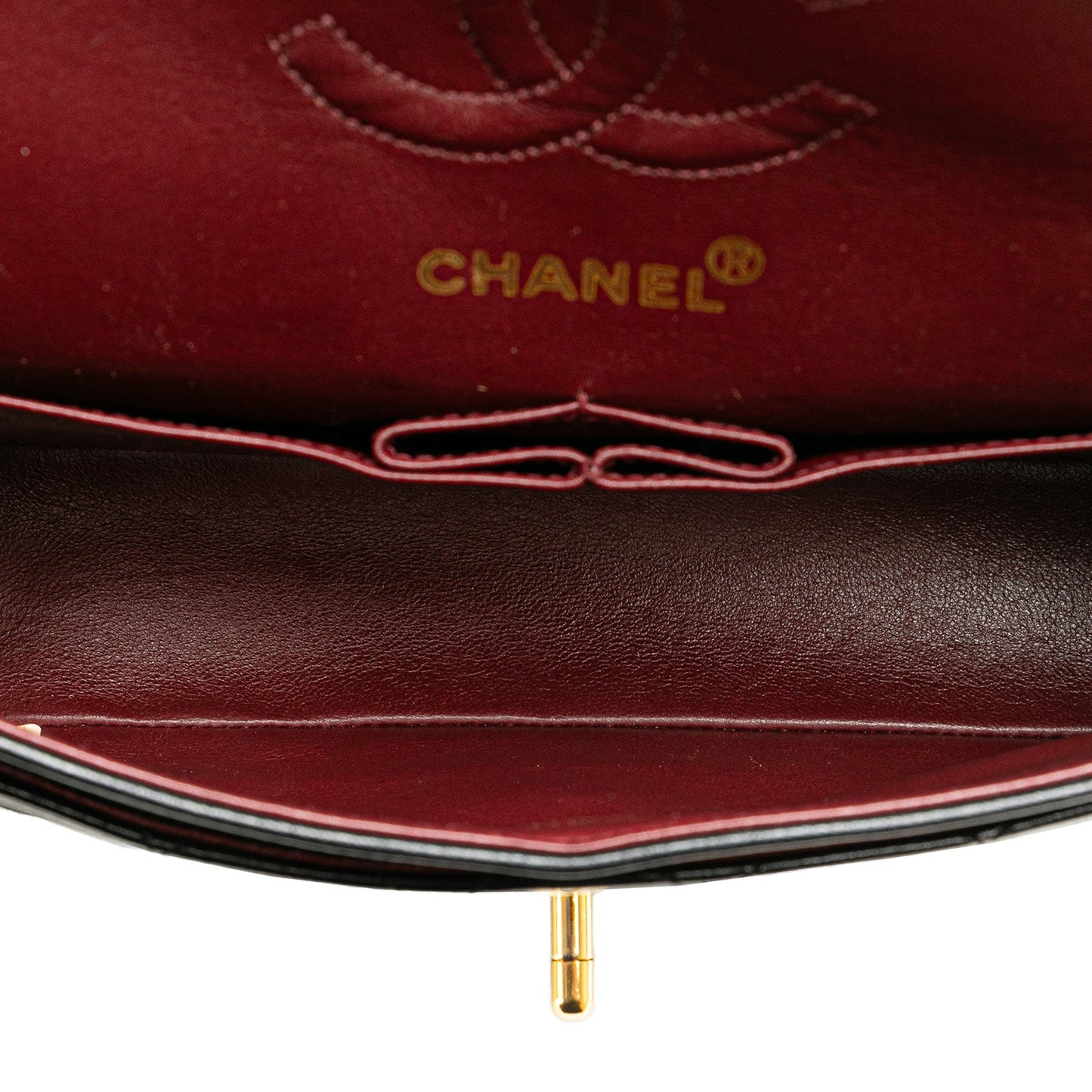 Black Chanel Small Classic Lambskin Double Flap Shoulder Bag