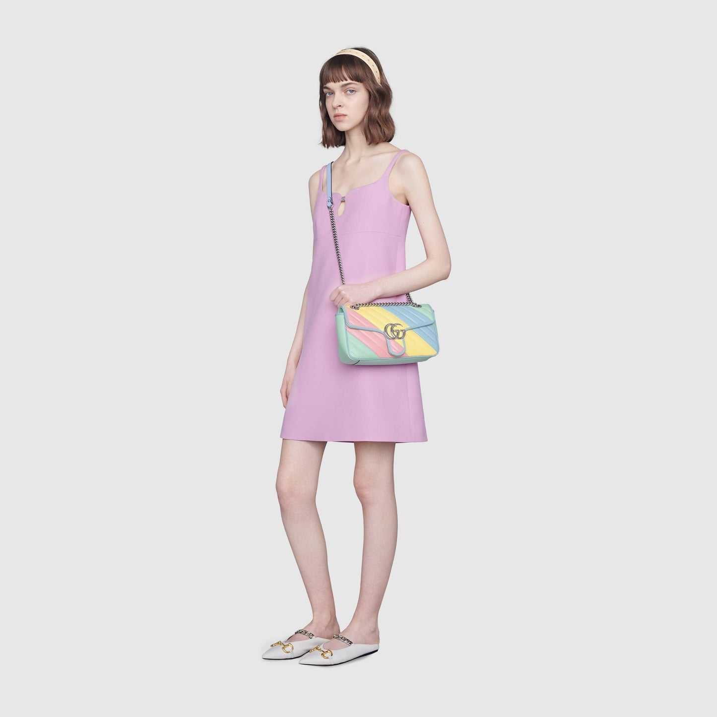 Gucci GG Marmont Small Shoulder Bag Multicolored Pastel
