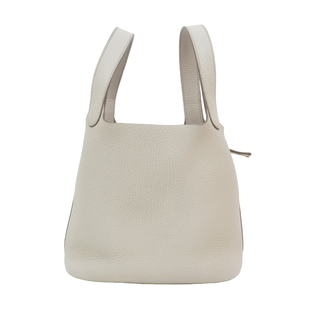 Hermes Picotin Lock PM 18 Handbag Louis Vuitton Graze Clemence Leather SV G C