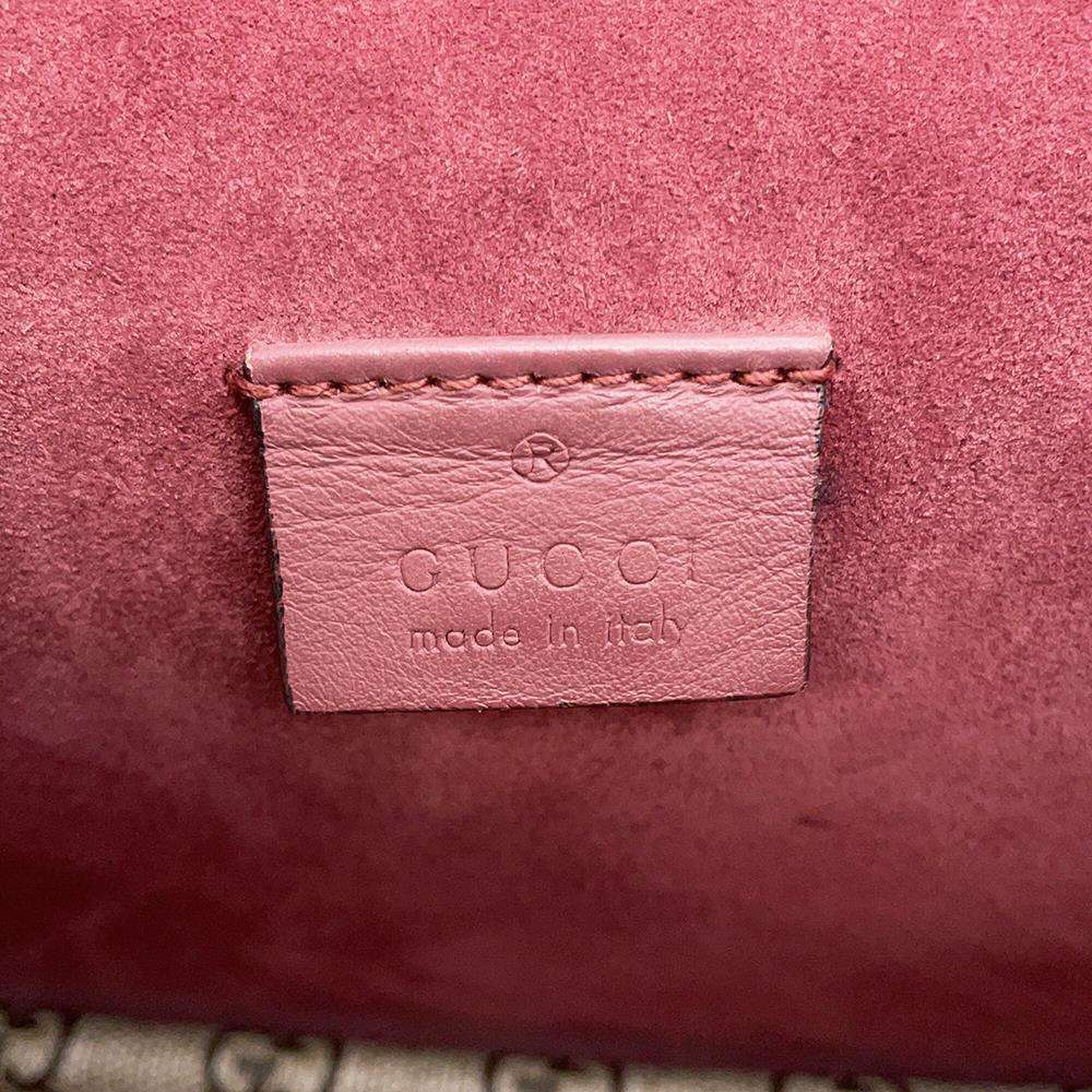 GUCCI Dionysus ChainShoulder Bag Beige/Red 400249 PVC suede