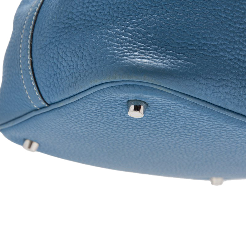 HERMES Picotin Lock MM Handbag Clemence Blue Jeans Blue Jeans (Silver G) Handbag Handbag Lady Back ( Delivery)