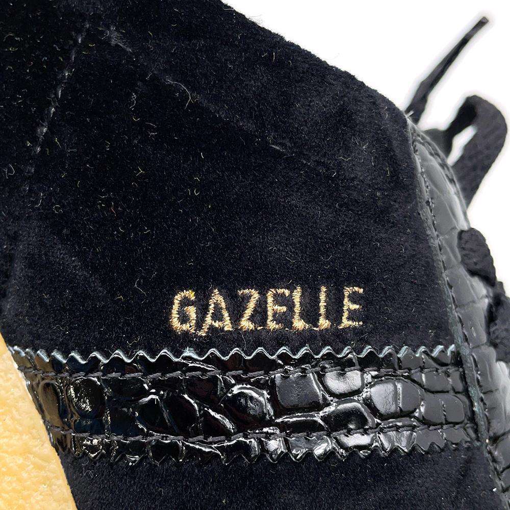GUCCI adidas Collaboration Gazelle Wedge Sneakers Black 725627 Leather Patent Leather Size 39
