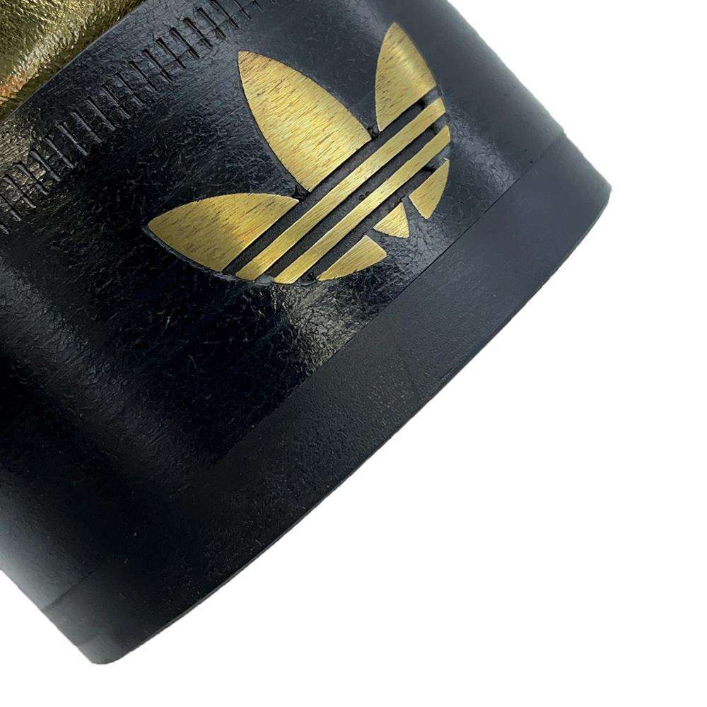 GUCCI Adidas Collaboration Horsebit Loafers Gold 702283 MetalicLeather Size 8