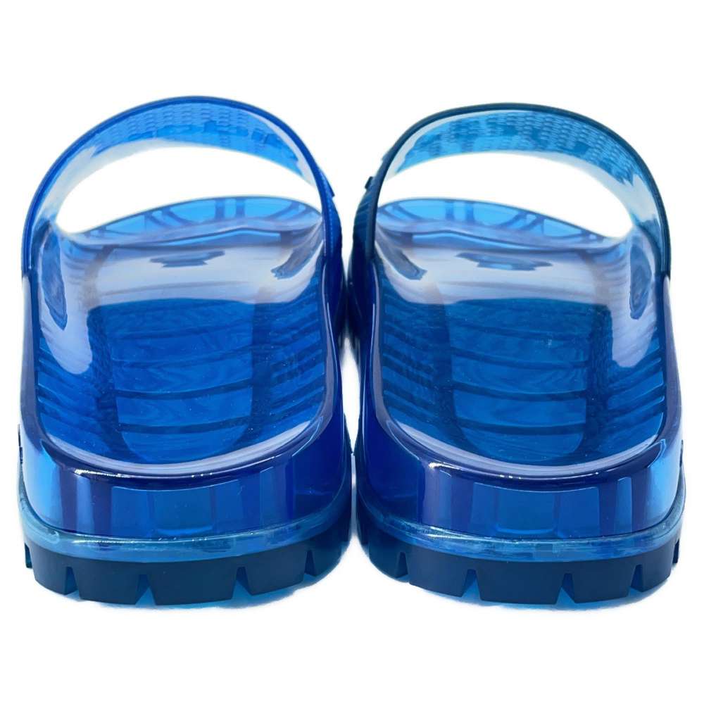 GUCCI Adidas Collaboration Transparent Slide Sandals Blue 721229 Rubber Size 7