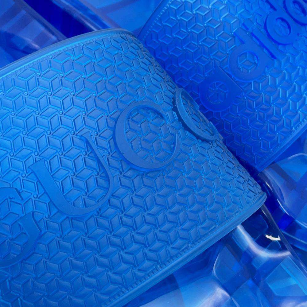 GUCCI Adidas Collaboration Transparent Slide Sandals Blue 721229 Rubber Size 7
