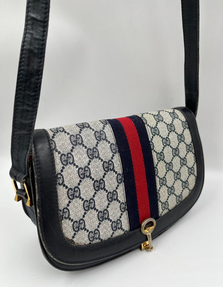 Vintage Gucci Canvas Crossbody Bag