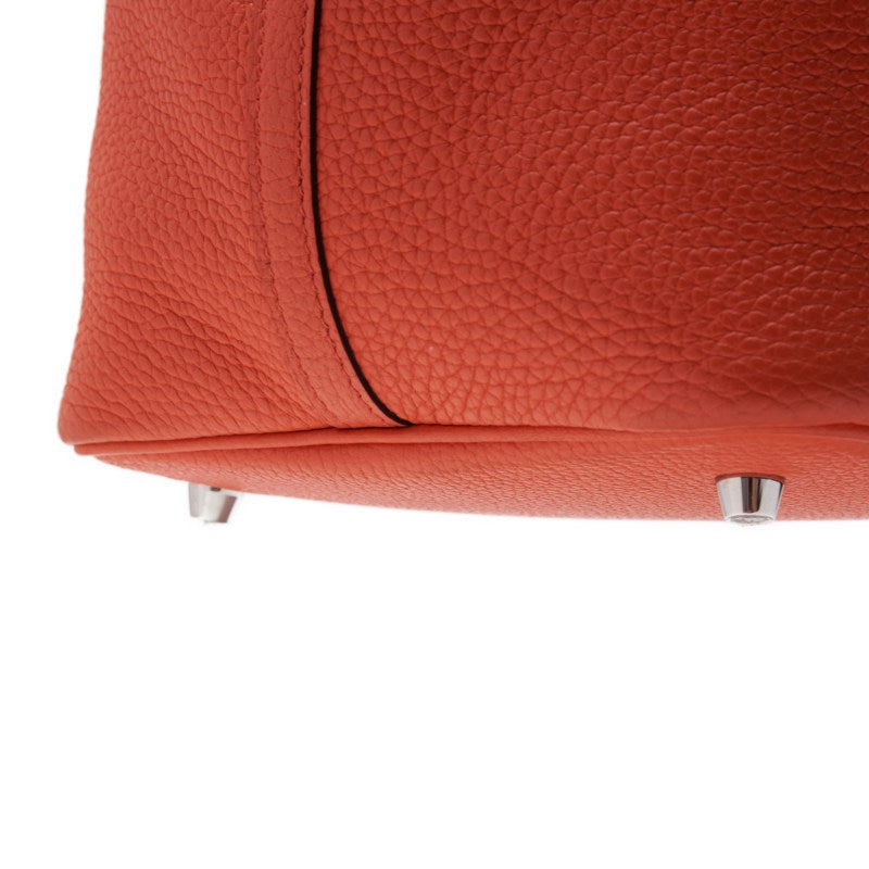 HERMES Picotin Lock MM Handbag Clemence Orange Poppy Orange Poppy Handbag Handbag Lady Back ( Delivery)
