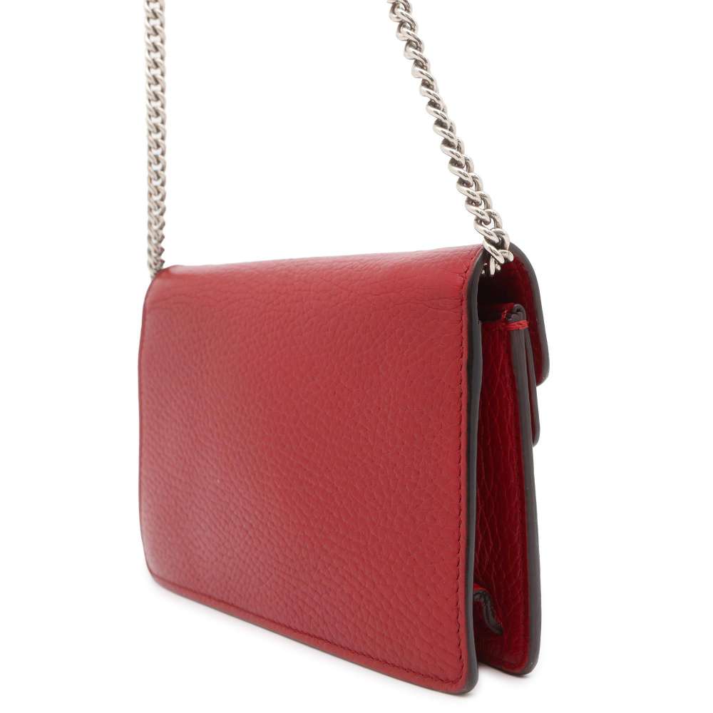 GUCCI Dionysus Chain Shoulder Bag Red 476432 Leather