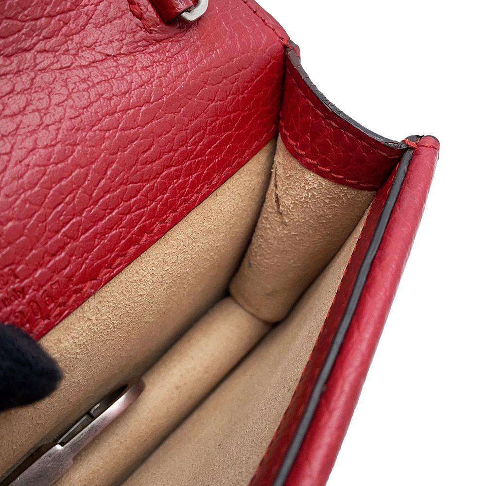 GUCCI Dionysus Chain Shoulder Bag Red 476432 Leather