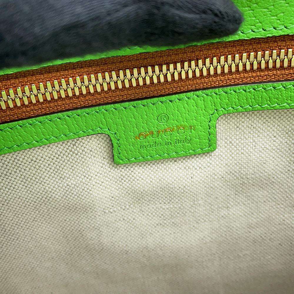 GUCCI GG Supreme 2WAY Tote Bag Kobe Hankyu Limited Beige/Light Green 680956 PVC Leather