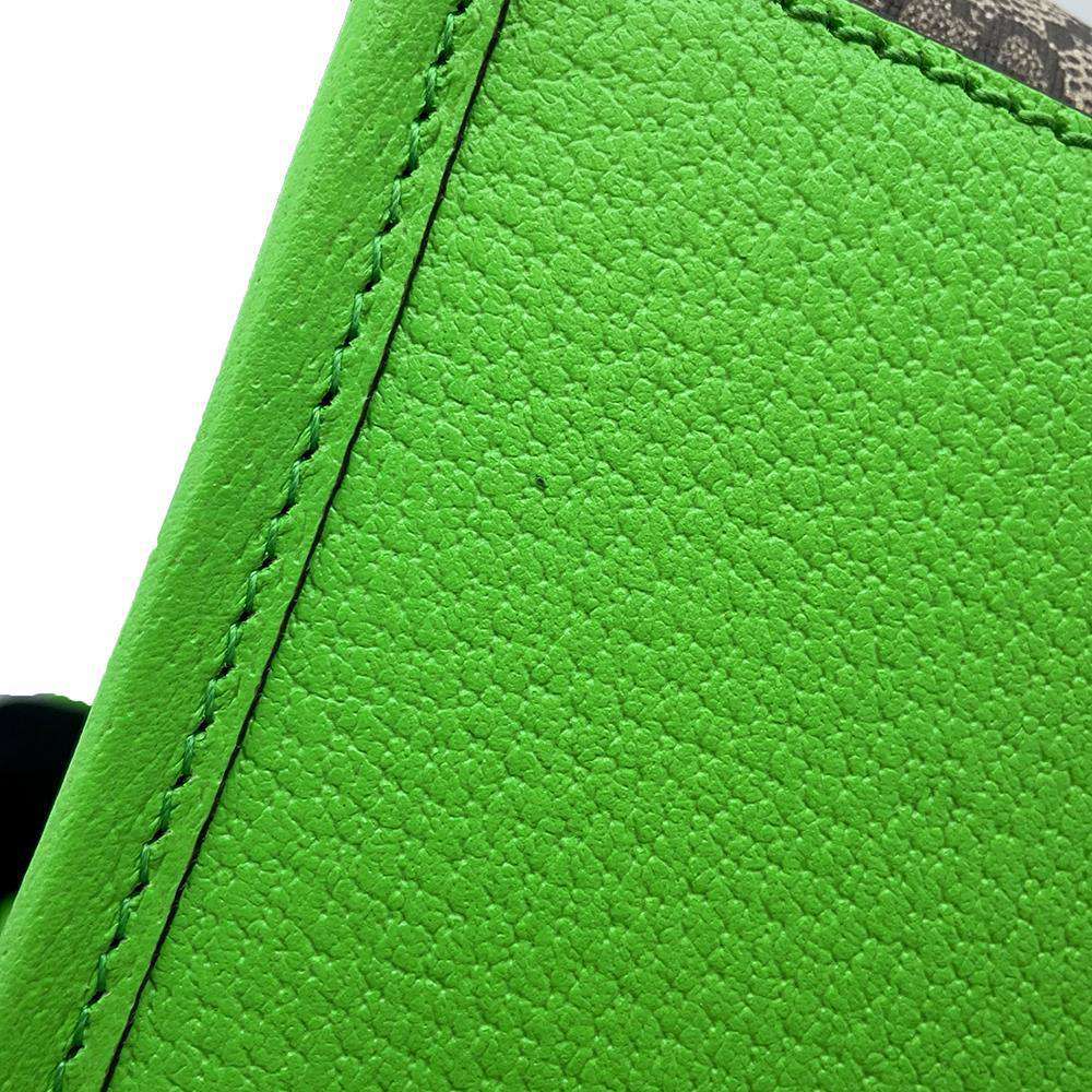 GUCCI GG Supreme 2WAY Tote Bag Kobe Hankyu Limited Beige/Light Green 680956 PVC Leather