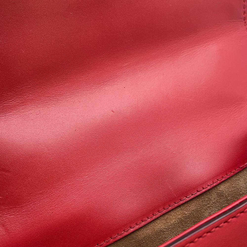 GUCCI Sylvie Shoulder Bag Red 431666 Leather