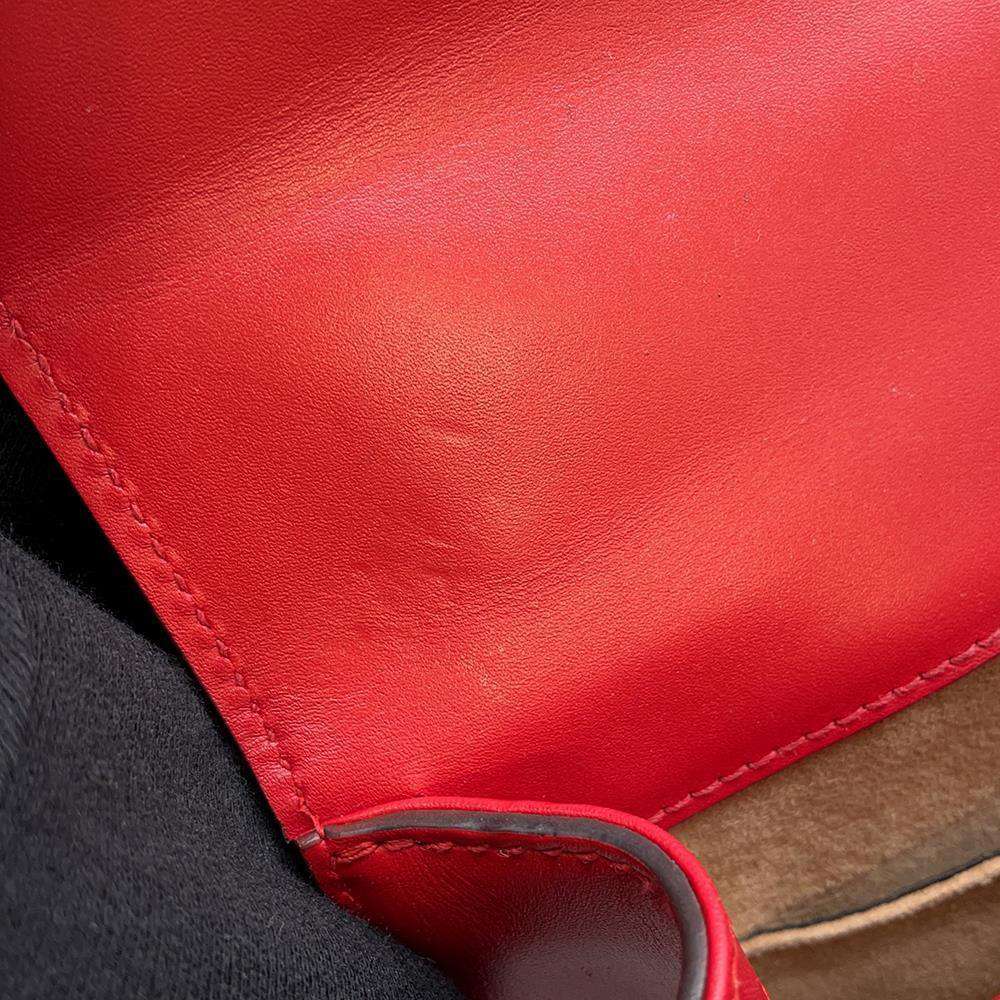 GUCCI Sylvie Shoulder Bag Red 431666 Leather