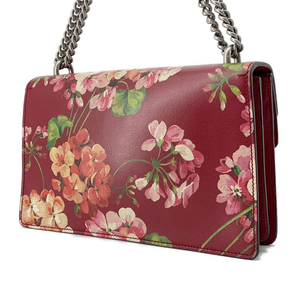 GUCCI Dionysus Flower ChainShoulder Red 400249 Leather