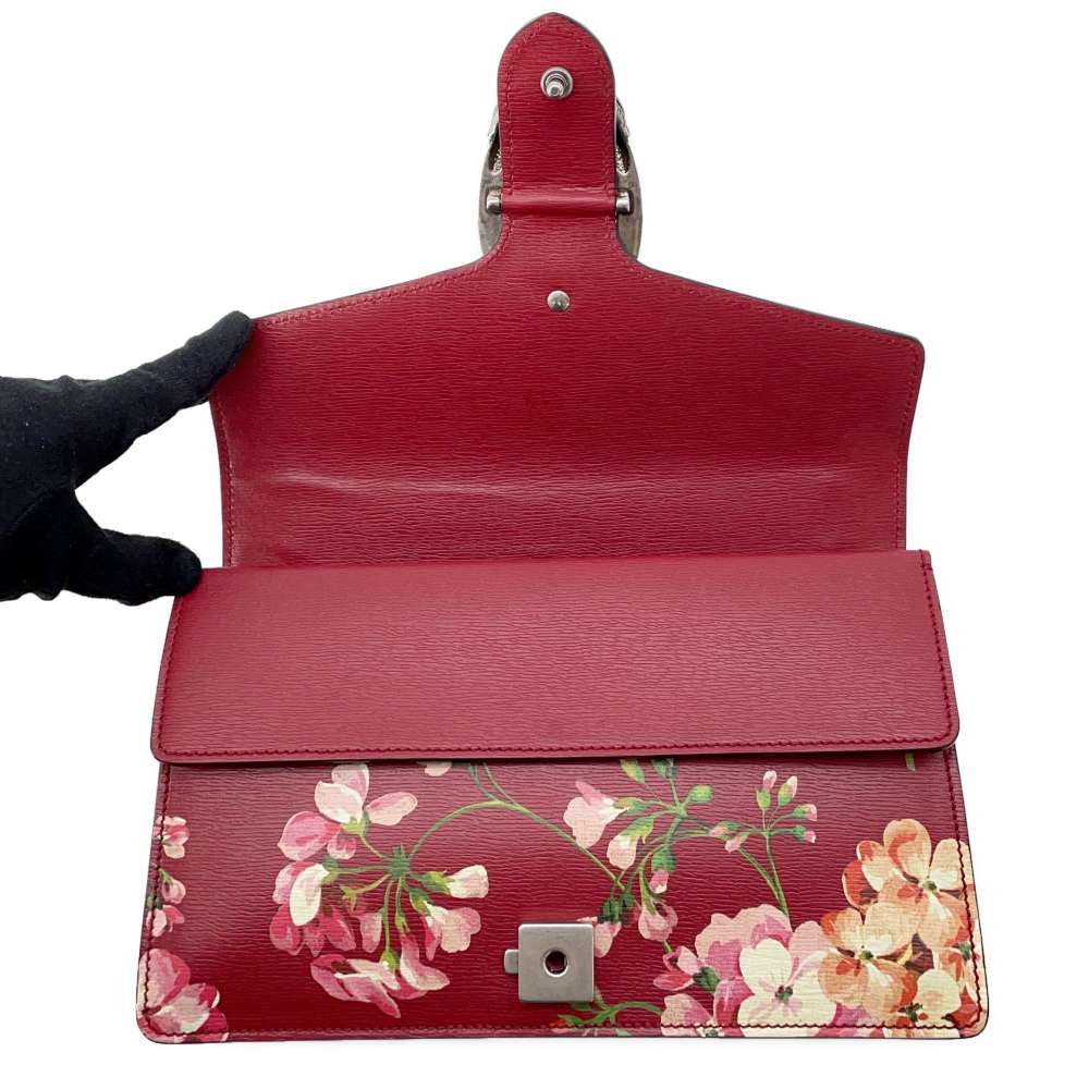 GUCCI Dionysus Flower ChainShoulder Red 400249 Leather