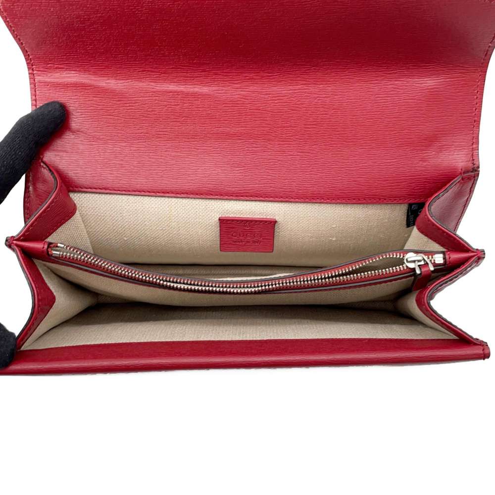 GUCCI Dionysus Flower ChainShoulder Red 400249 Leather