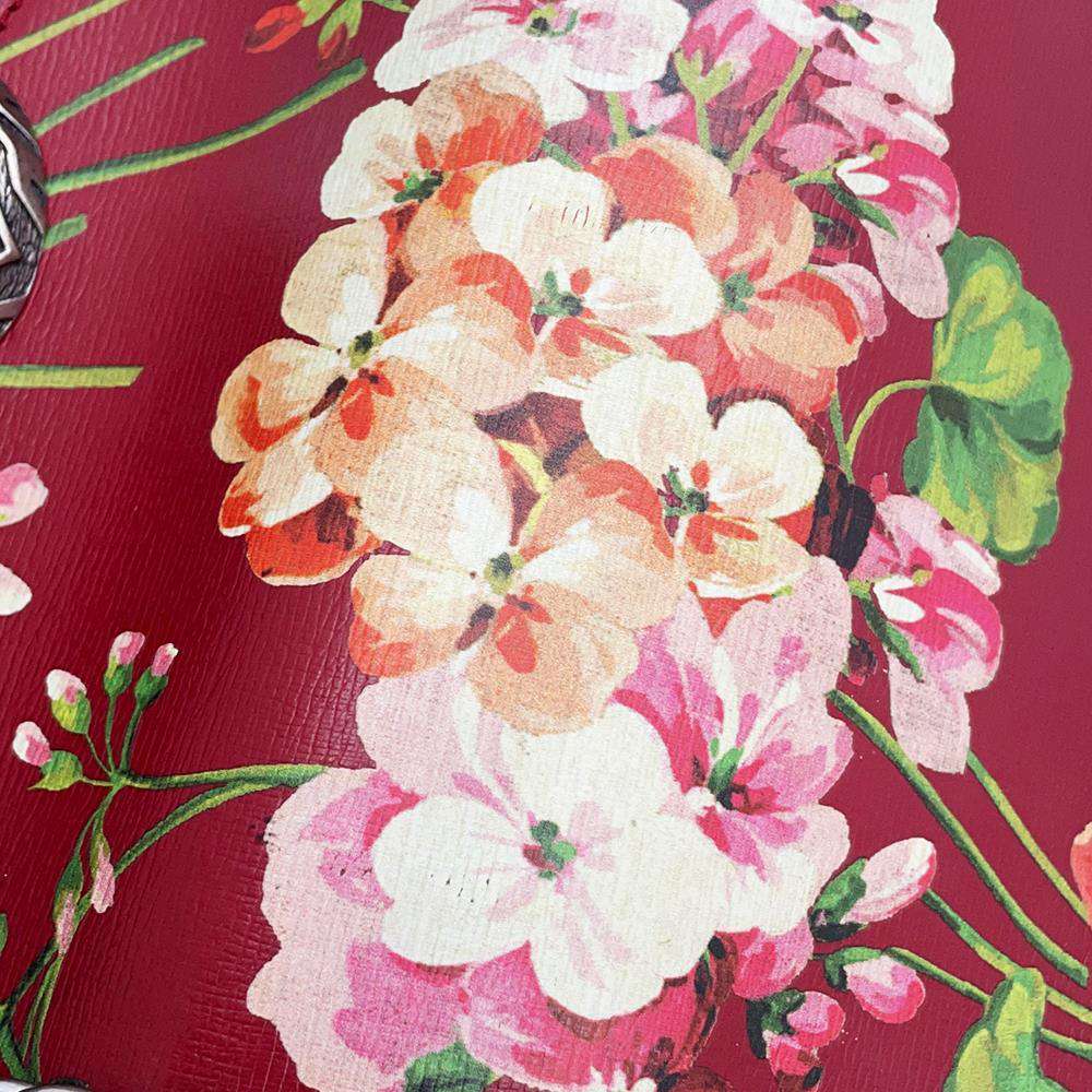 GUCCI Dionysus Flower ChainShoulder Red 400249 Leather