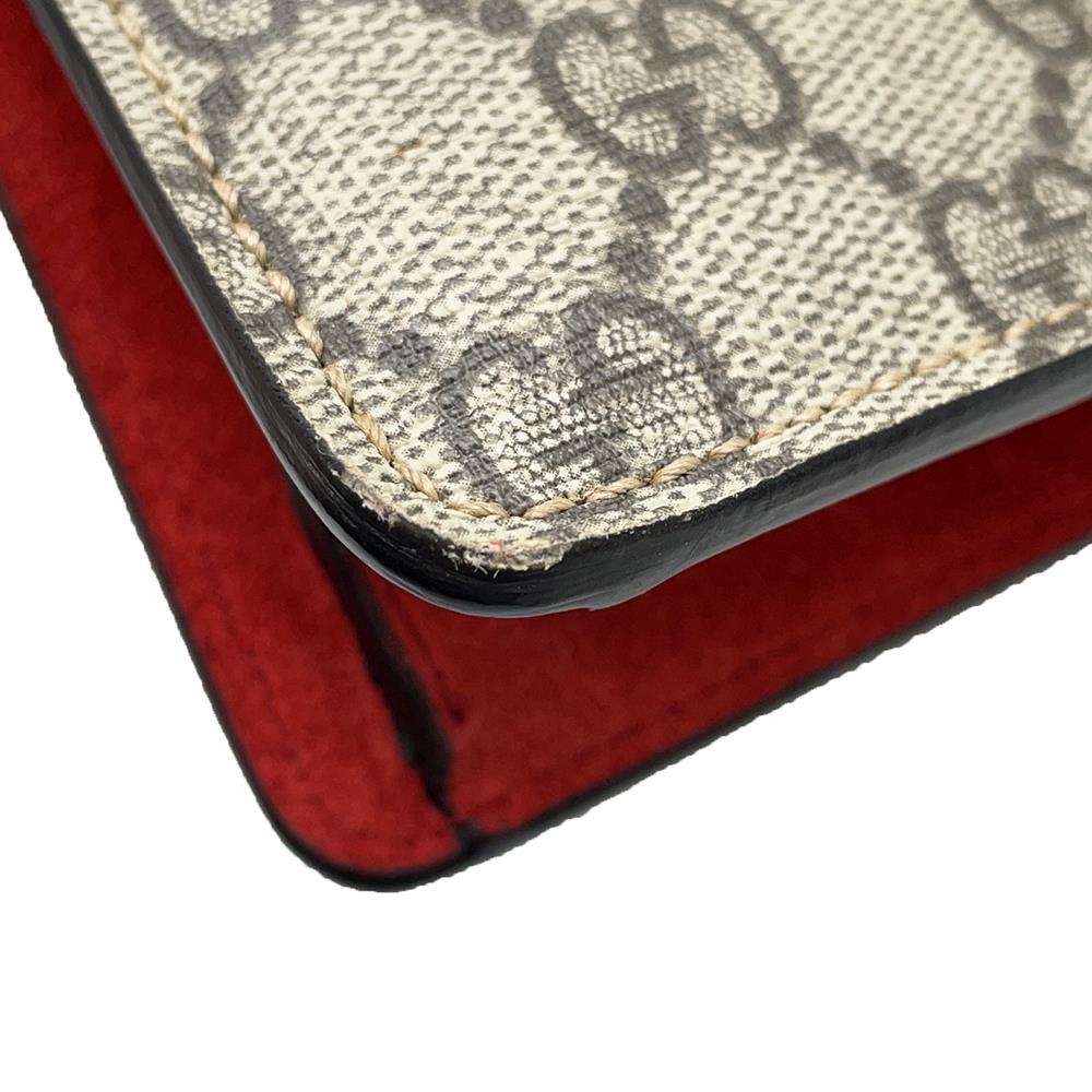 GUCCI Dionysus GG Supreme Shoulder Bag Brown/Red 421970 PVC Leather