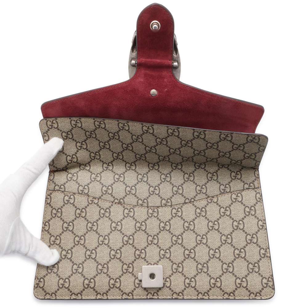 GUCCI Dionysus GG Blooms ChainShoulder Bag Brown/Red 400249 PVC suede