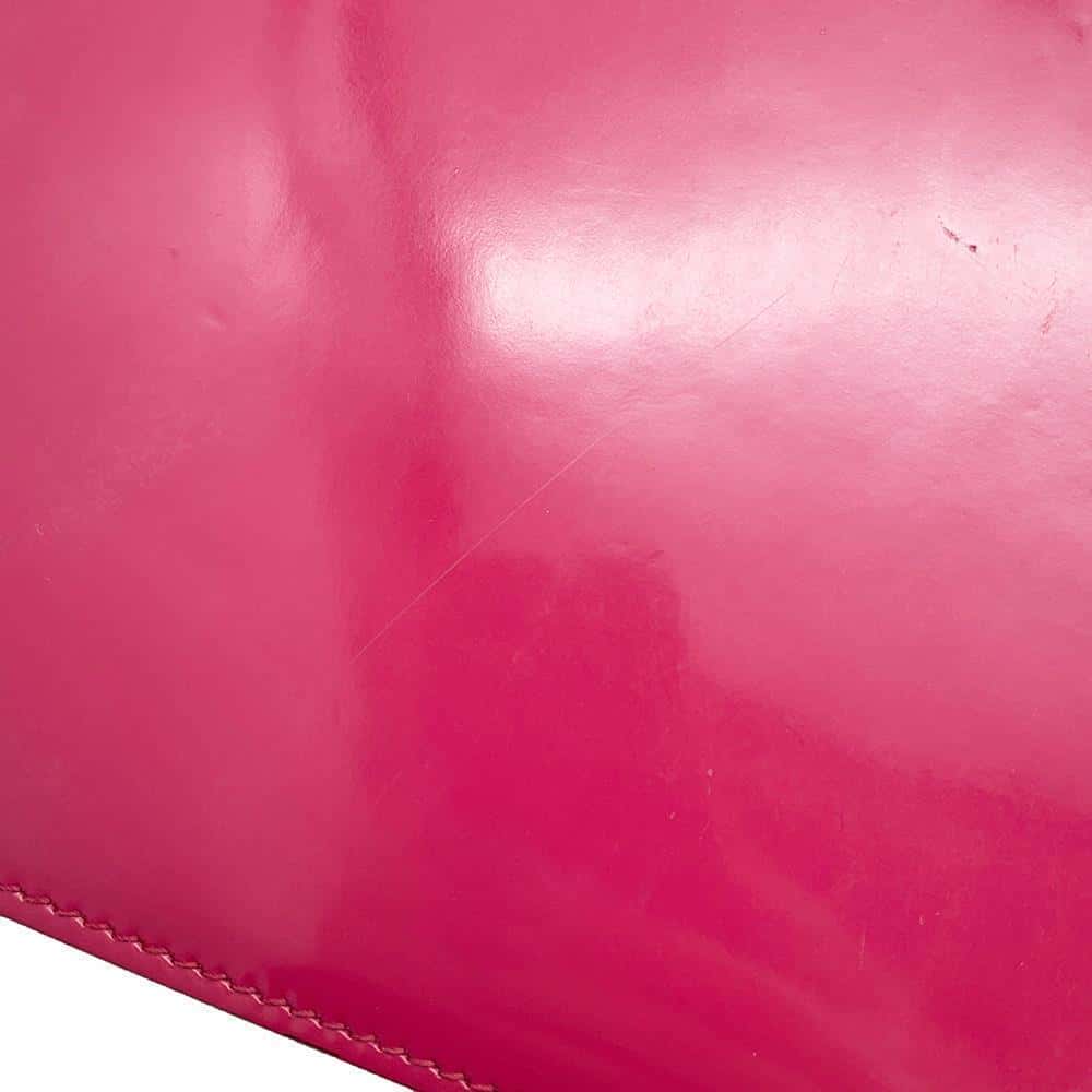 GUCCI Interlocking G Chain Shoulder Pink 387606 Patent Leather