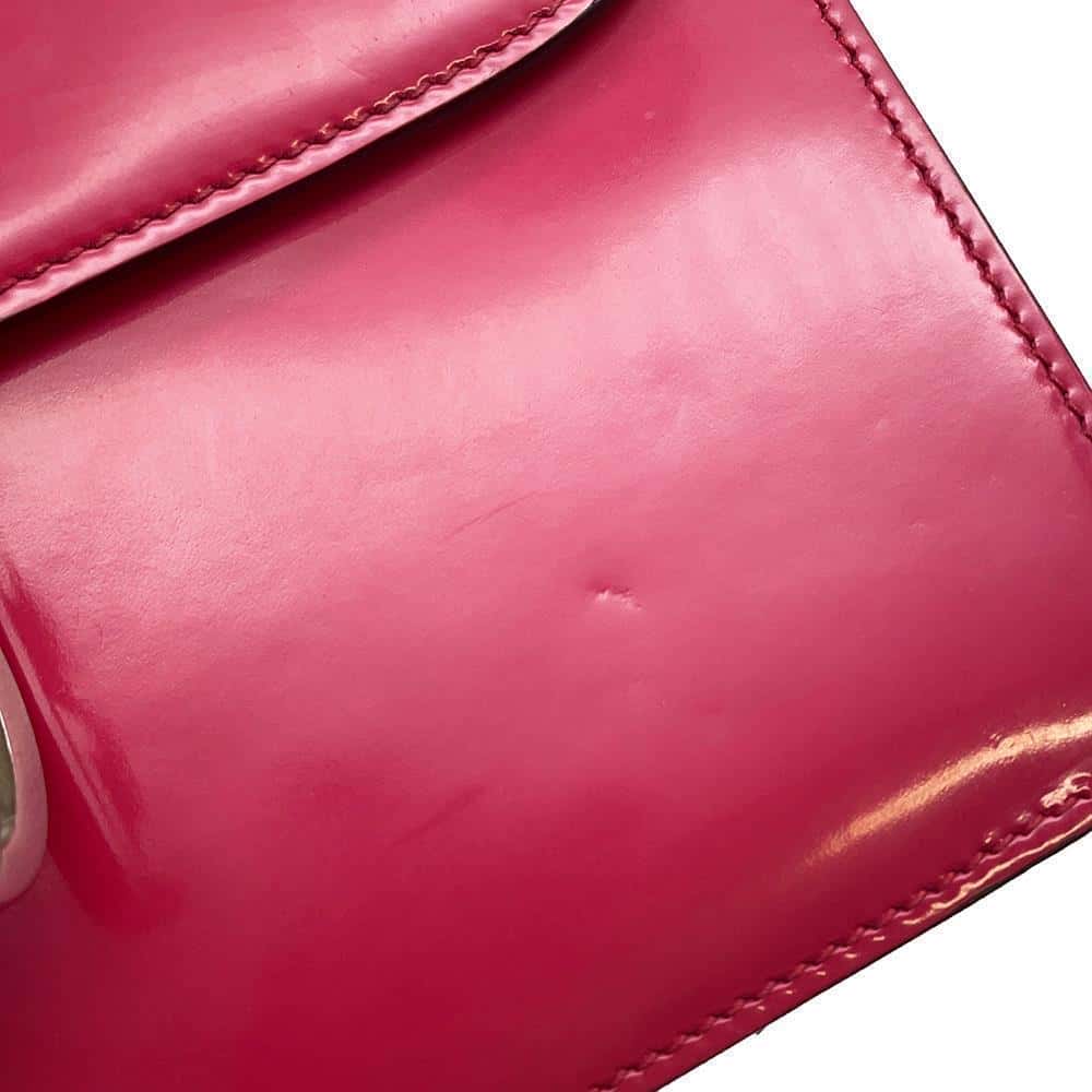 GUCCI Interlocking G Chain Shoulder Pink 387606 Patent Leather