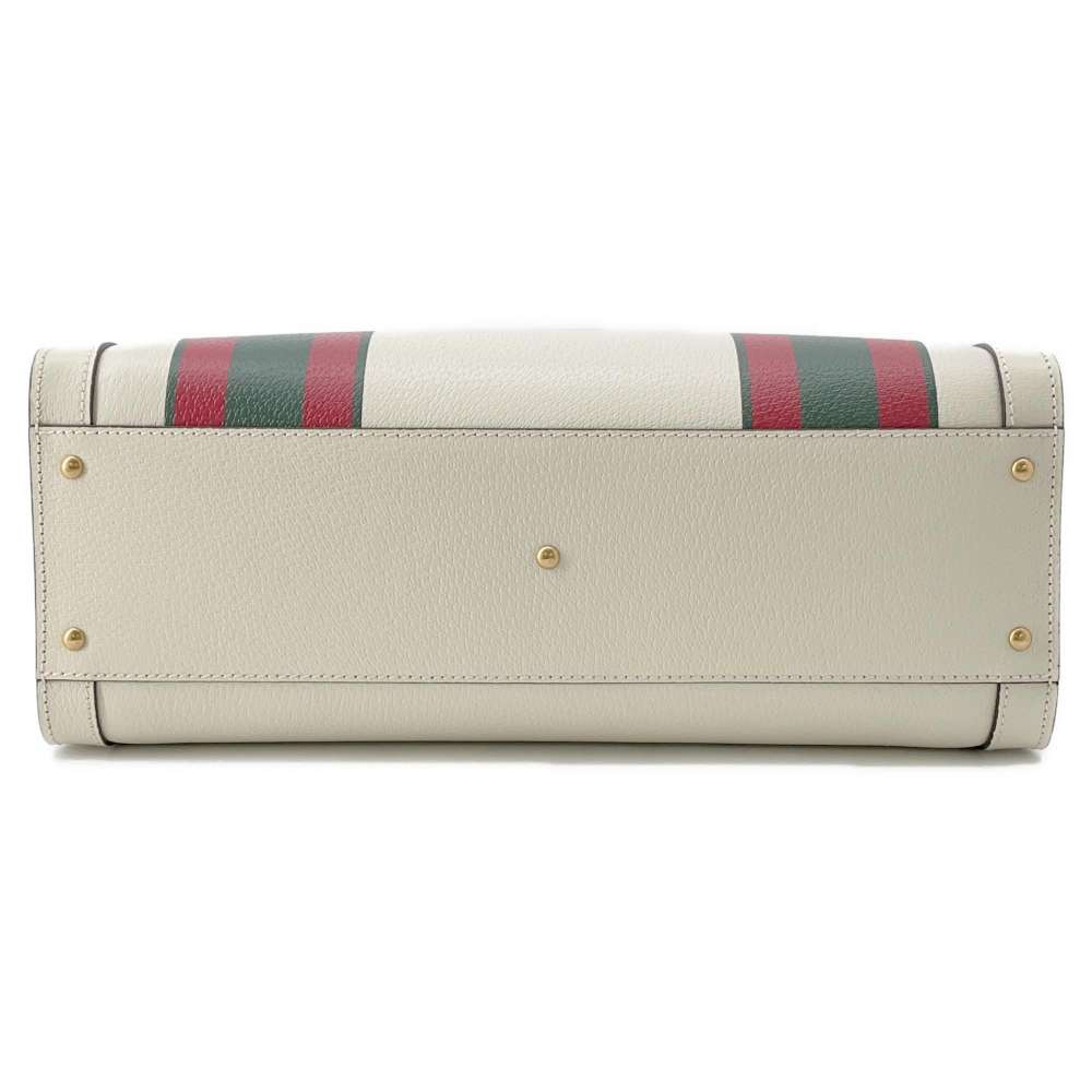 GUCCI Diana 2way Tote Bag Ivory/Green/Red 721080 Leather
