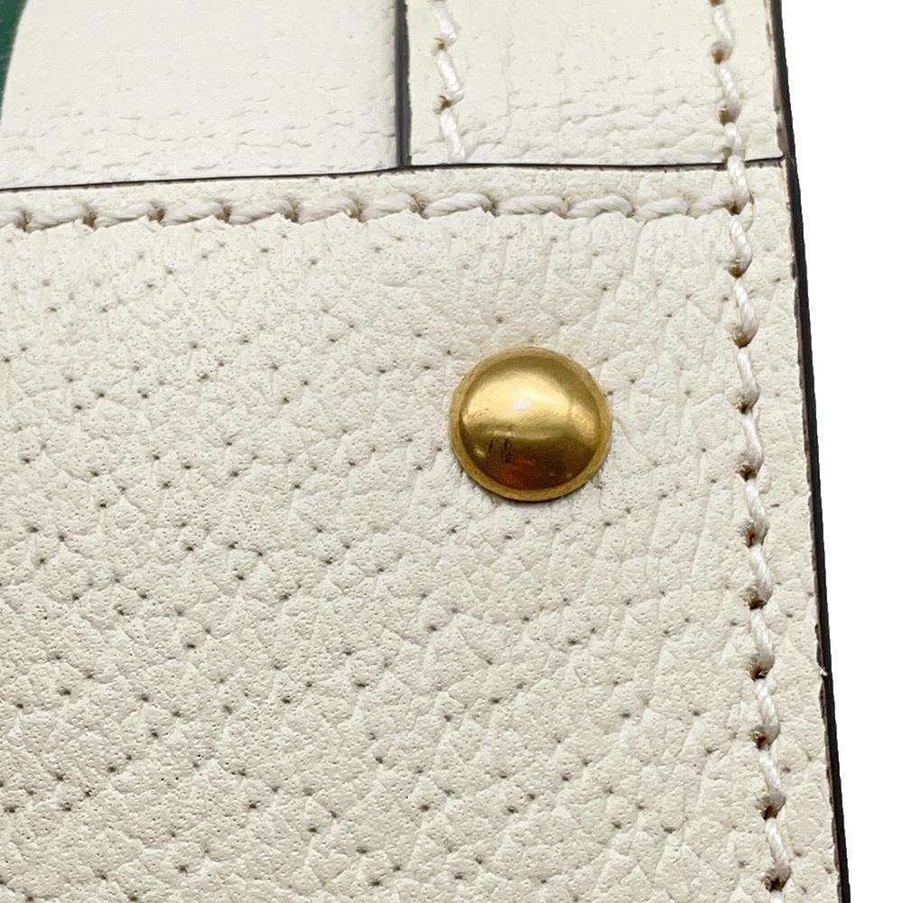 GUCCI Diana 2way Tote Bag Ivory/Green/Red 721080 Leather