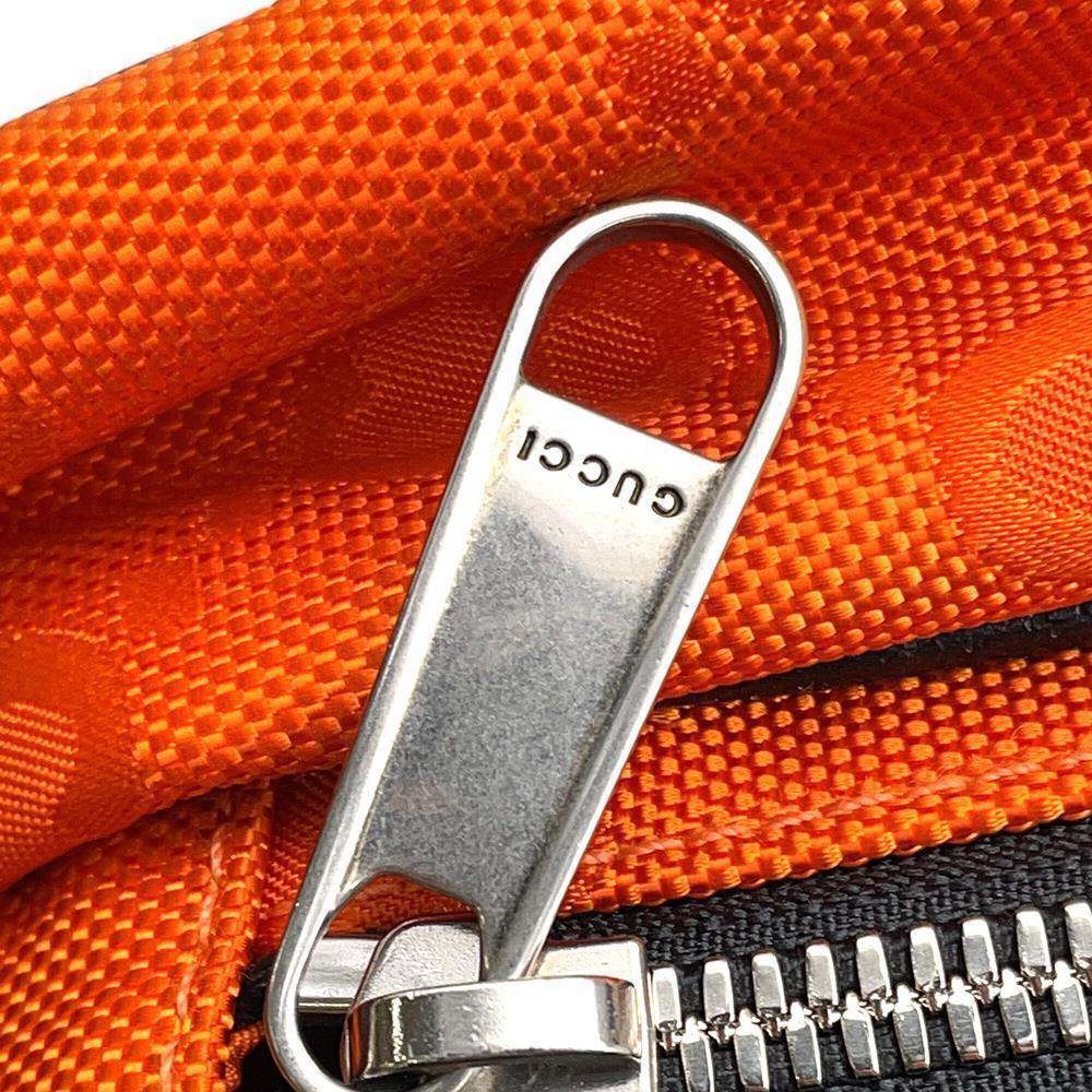 GUCCI GG Canvas Off the Grid 2way Shoulder Bag Orange/Black 625850 Nylon Leather