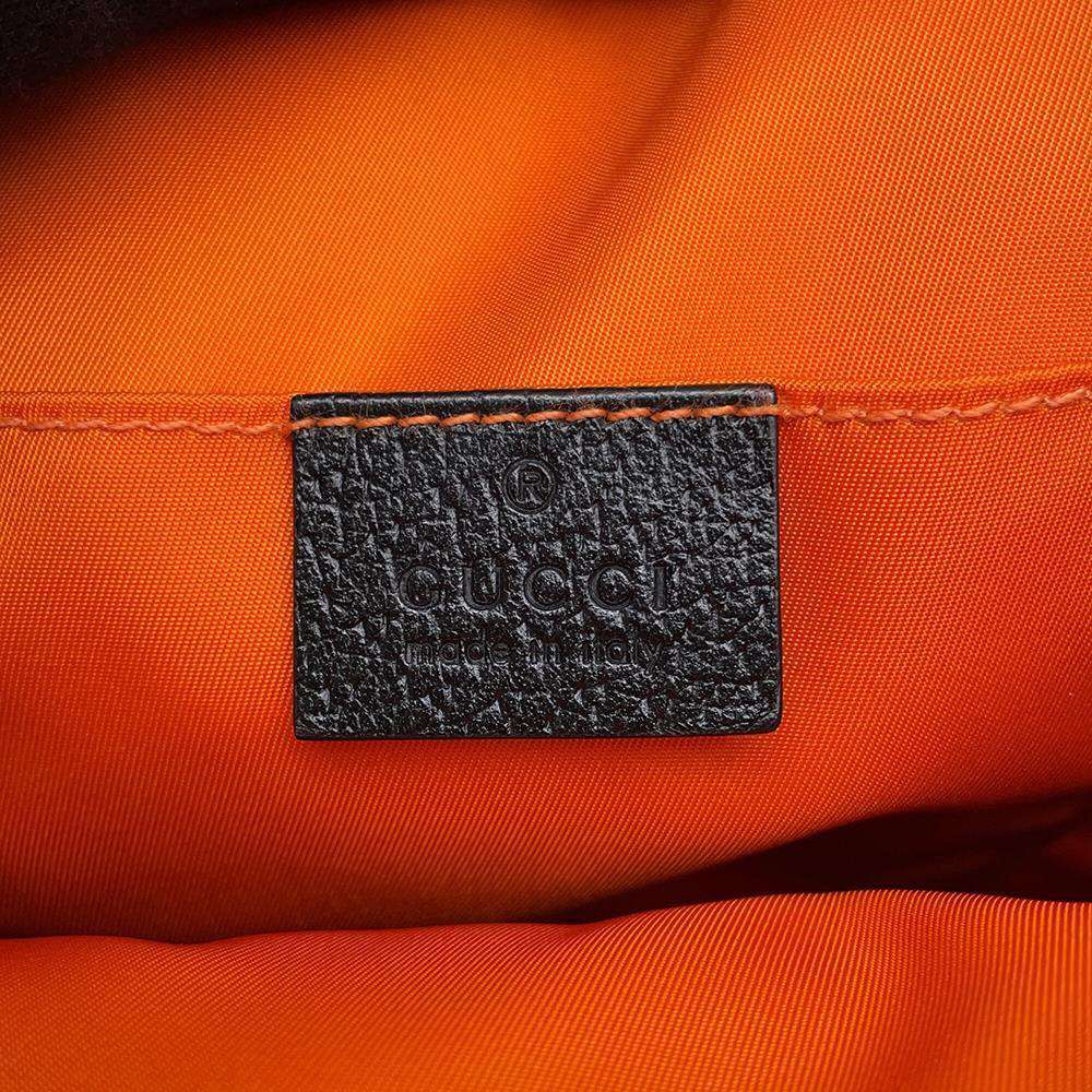 GUCCI GG Canvas Off the Grid 2way Shoulder Bag Orange/Black 625850 Nylon Leather
