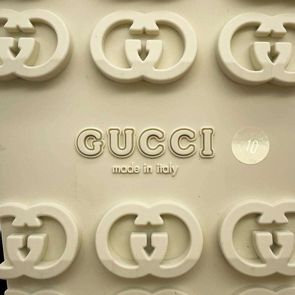 GUCCI Animal Print Sandals Beige/Multicolor 737518 Rubber Size 10