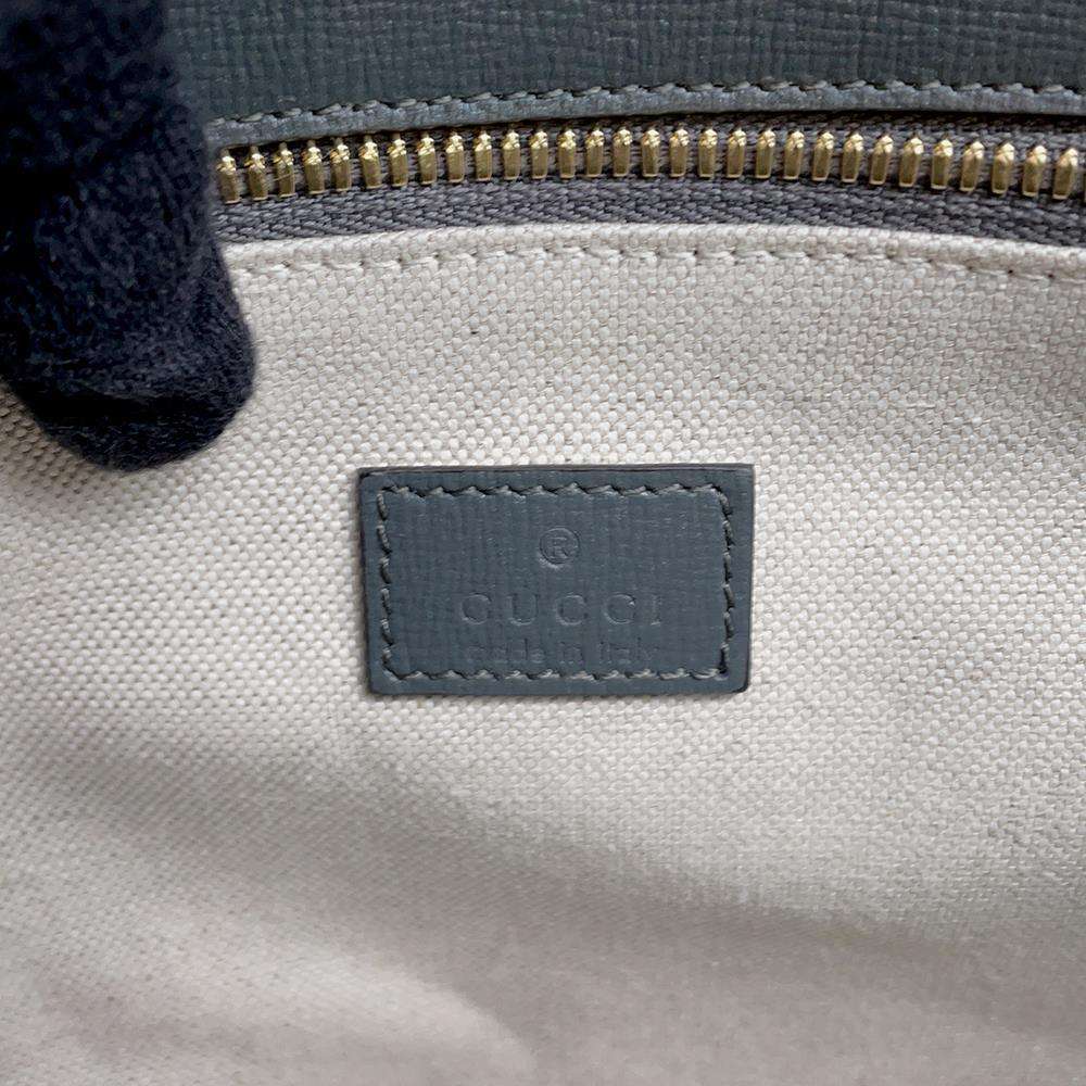 GUCCI Horsebit1955 Shoulder Bag Gray 700457 Leather