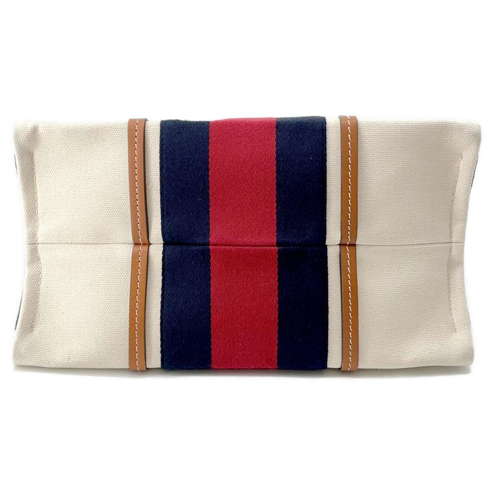 GUCCI Interlocking G 2way Tote Bag Natural/Blue/Red 727721 Canvas Leather Size Medium
