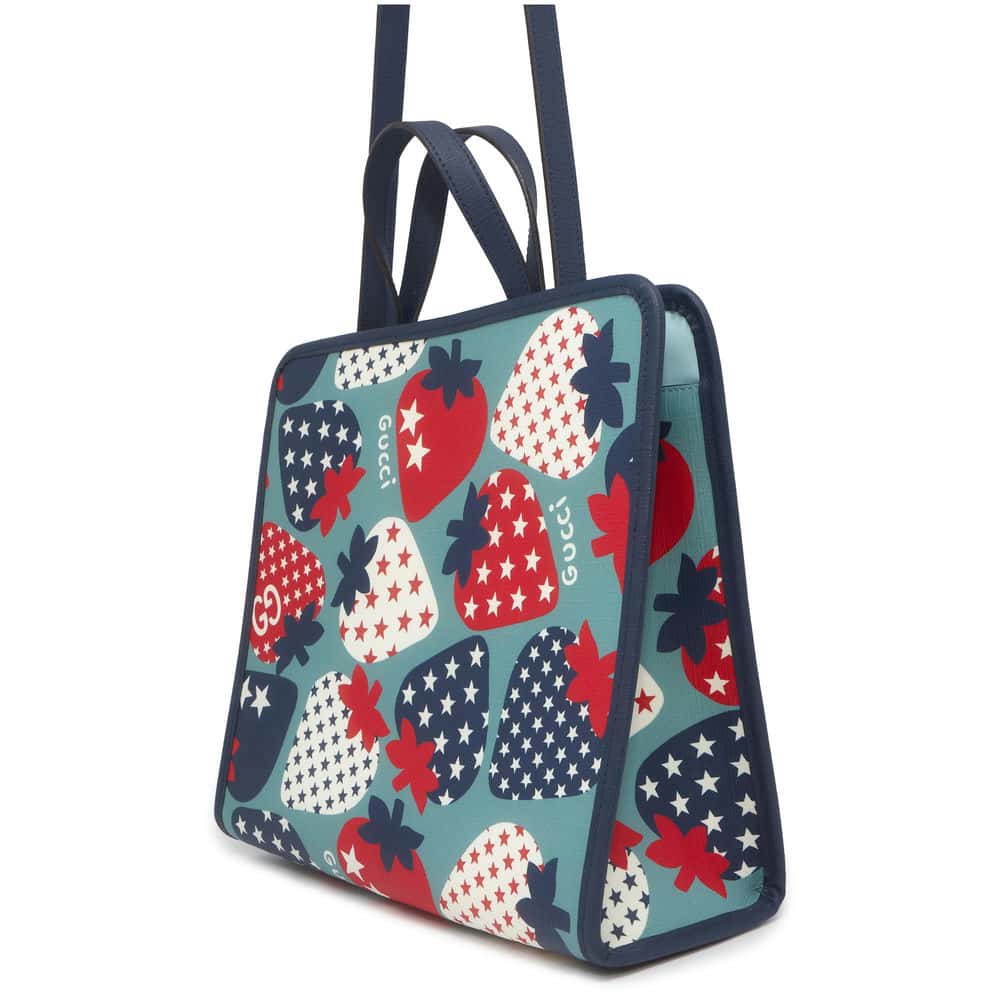 GUCCI Children's Yuko Higuchi 2way Tote Bag Navy/Multicolor 630542 PVC Leather