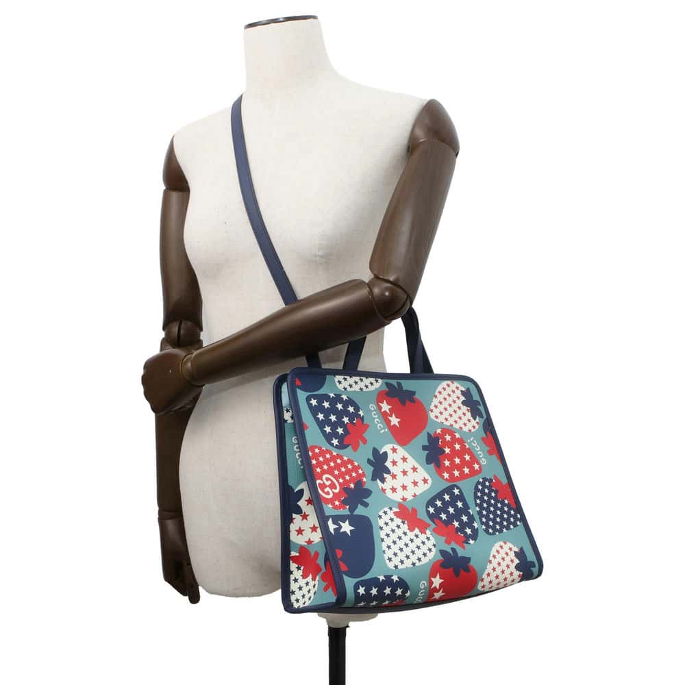 GUCCI Children's Yuko Higuchi 2way Tote Bag Navy/Multicolor 630542 PVC Leather